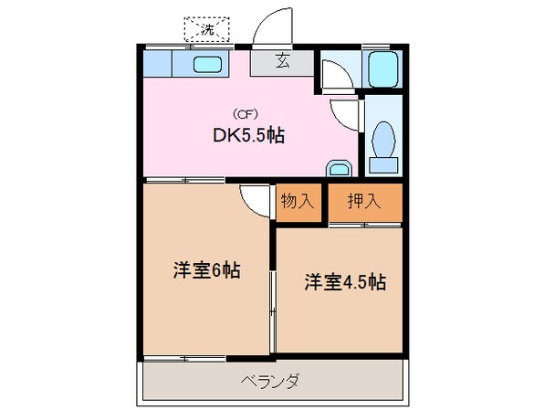 伊勢市駅 徒歩34分 1階の物件間取画像